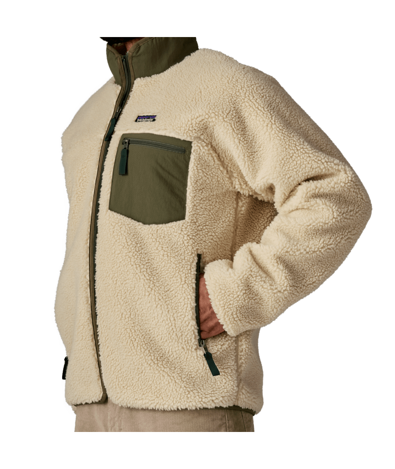 Patagonia Men's Classic Retro-X Fleece Jacket | Übergangsjacke dark natural w/basin green Fleecejacke Herren Auf und Davon Outdoor Equipment