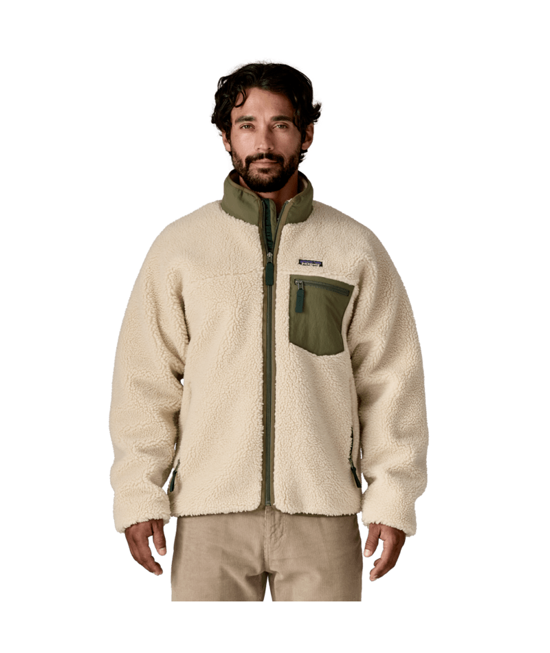 Patagonia Men's Classic Retro-X Fleece Jacket | Übergangsjacke dark natural w/basin green Fleecejacke Herren Auf und Davon Outdoor Equipment