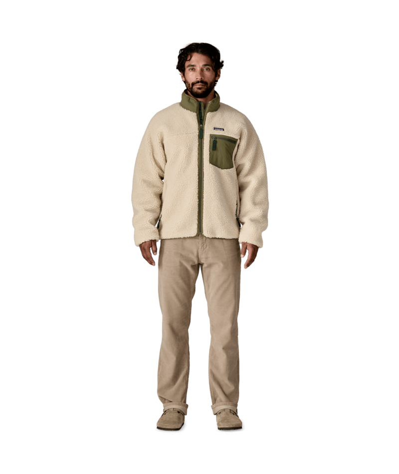 Patagonia Men's Classic Retro-X Fleece Jacket | Übergangsjacke dark natural w/basin green Fleecejacke Herren Auf und Davon Outdoor Equipment