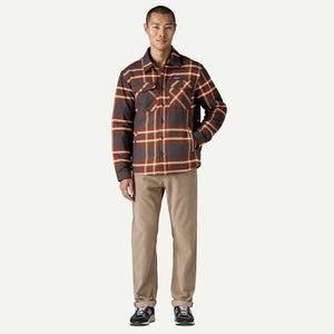 Patagonia Men's Lightweight Insulated Fjord Flannel Shirt | Hemd ahore ink black gefüttert kariert Auf und Davon Outdoor Equipment