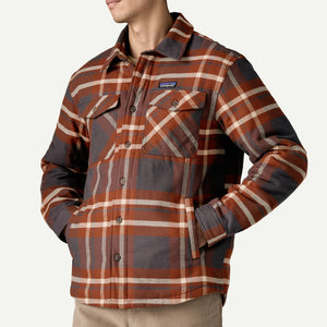 Patagonia Men's Lightweight Insulated Fjord Flannel Shirt | Hemd ahore ink black gefüttert kariert Auf und Davon Outdoor Equipment