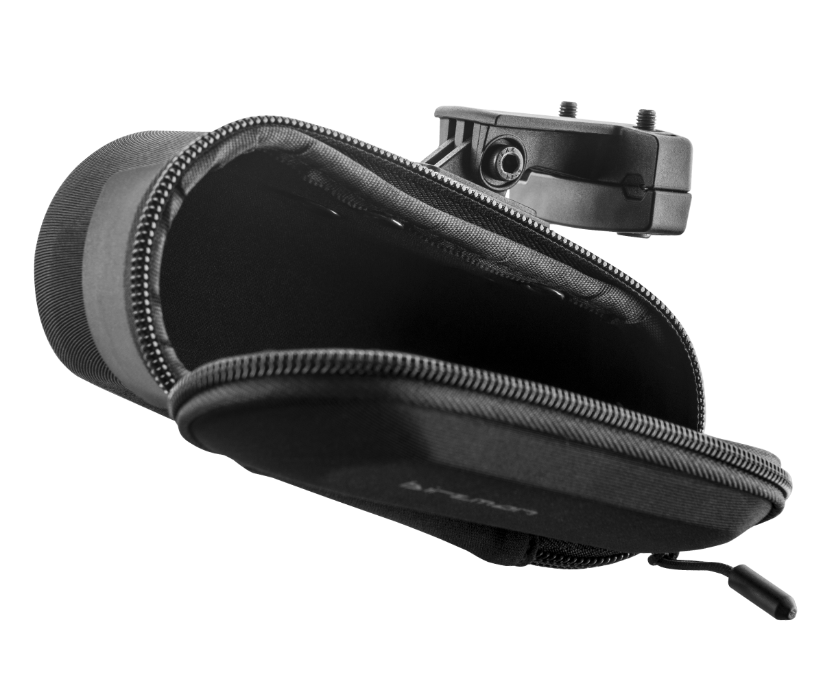 Birzman Saddle rail mounts + bag black Satteltasche Seitenöffnung Auf und Davon Outdoor Equipment