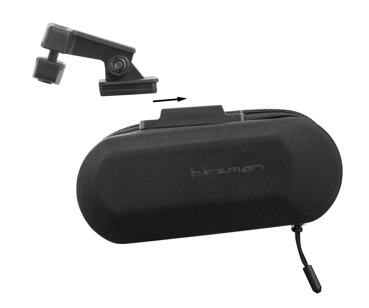 Birzman Saddle rail mounts + bag black Satteltasche Seitenöffnung Auf und Davon Outdoor Equipment