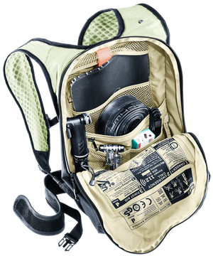 deuter Hiline 8 | Fahrradrucksack phosphor-black MTB Rucksack mit Protektor Auf und Davon Outdoor Equipment