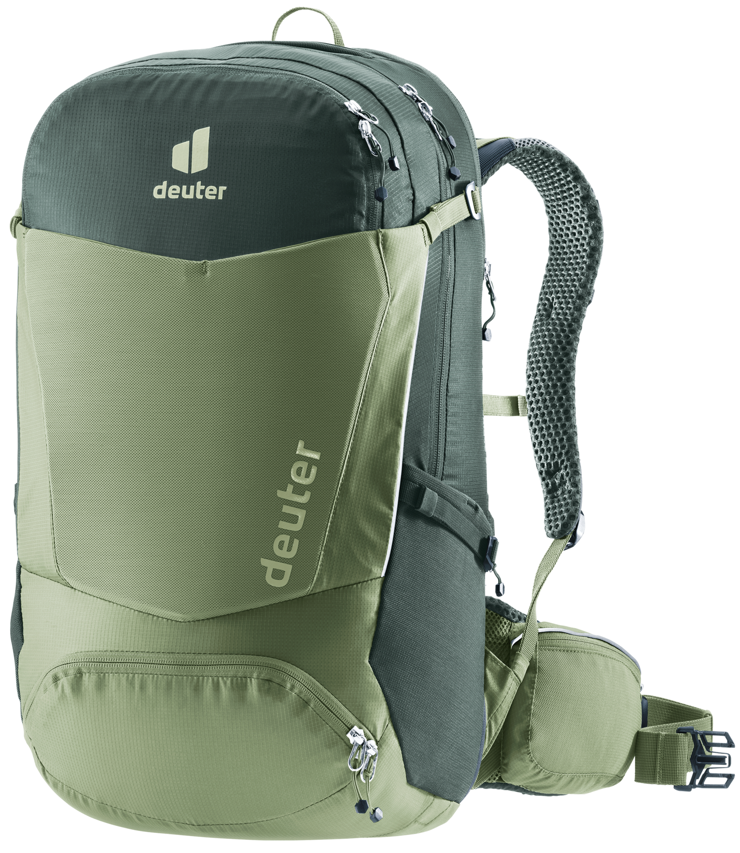 deuter Trans Alpine Pro 28 Fahrradrucksack grove-ivy MTB Rucksack Auf und Davon Outdoor Equipment