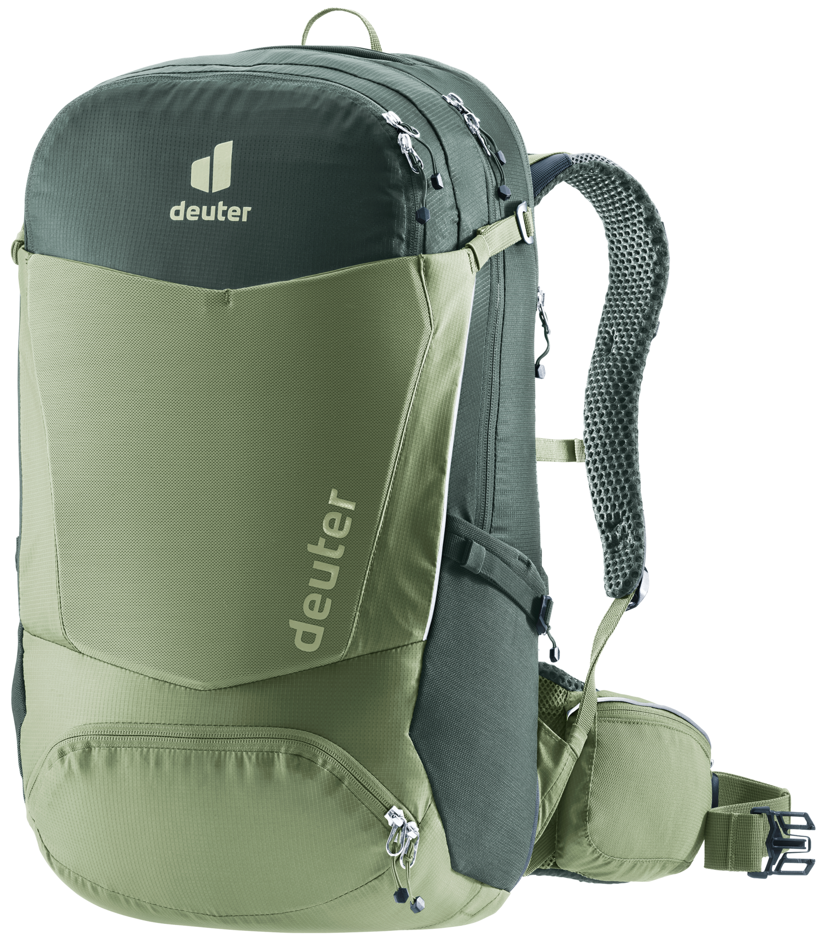 deuter Trans Alpine Pro 28 Fahrradrucksack grove-ivy MTB Rucksack Auf und Davon Outdoor Equipment