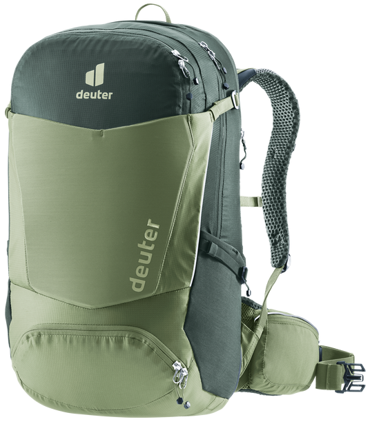deuter Trans Alpine Pro 28 Fahrradrucksack grove-ivy MTB Rucksack Auf und Davon Outdoor Equipment