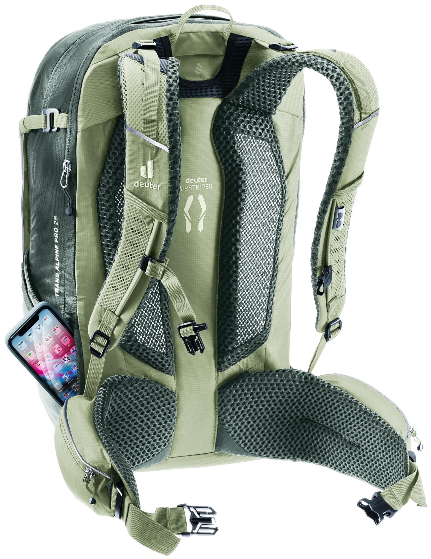 deuter Trans Alpine Pro 28 Fahrradrucksack grove-ivy MTB Rucksack Auf und Davon Outdoor Equipment
