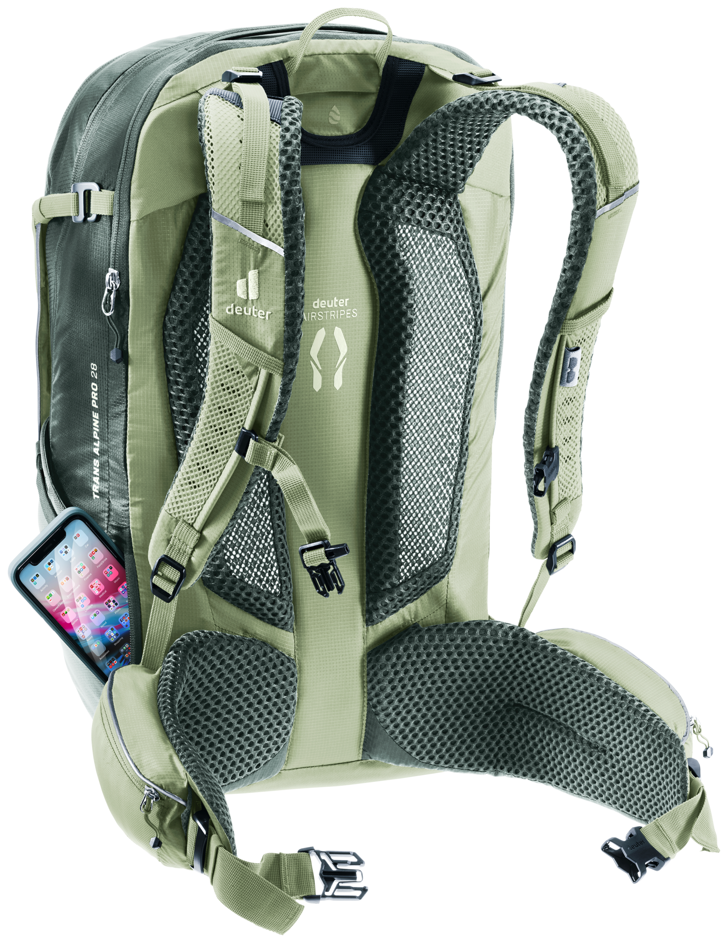 deuter Trans Alpine Pro 28 Fahrradrucksack grove-ivy MTB Rucksack Auf und Davon Outdoor Equipment